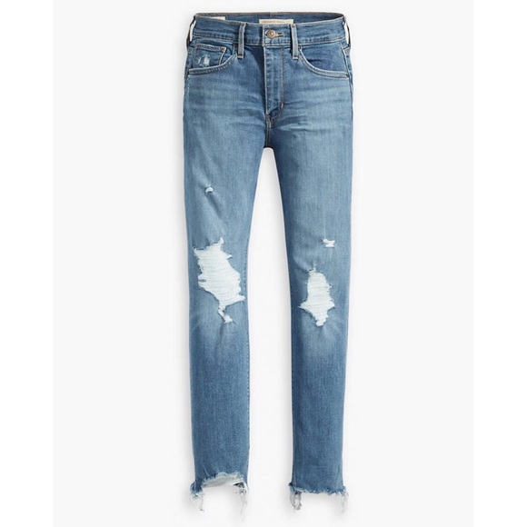Levi’s 724 High Rise Straight Crop Ripped Jeans - Picture 6 of 7